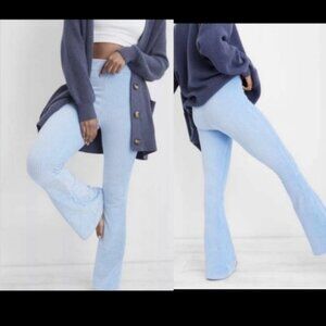 NWOT Aerie Groove-On Velour High Waisted Flare Pant